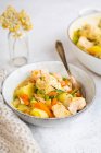 Close-up shot of delicious Chicken Casserole with Dumplings — Stock Photo