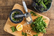 Ingredients for Broccoli Pesto — Foto stock