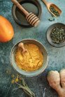 Turmeric and other healthy ingredients — Stock Photo