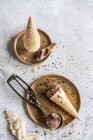 Шоколадное мороженое, крупным планом — стоковое фото