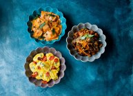 Selezione pasta - ravioli, tortellini e tagliatelle — Foto stock