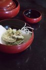 Varie Tempura giapponesi: Nesu (melanzane), Hasu (loto), Satsumaimo (patate dolci) e funghi fritti — Foto stock
