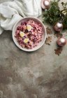 Rossoli. Christmas potato salad, Finland — Stock Photo