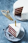 Безглютеновий червоний оксамитовий торт — стокове фото