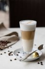 Close-up shot of Latte coffee — Foto stock
