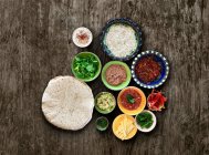 Ingrédients pour enveloppements de tortilla — Photo de stock