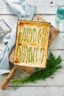 Homemade pie with lemon and mint — Stock Photo