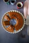 Close-up shot of Coffee and chocolate wreath cake — Stock Photo