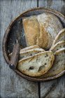 Close-up de delicioso pão caseiro — Fotografia de Stock