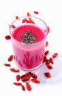 Goji berry smoothie with chia seeds — Stock Photo