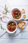 Ratatouille (France) with toasted bread — Stock Photo