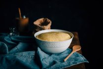Yeast dough with saffron — Stock Photo