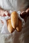 Крупный план вкусных хлебных палочек Грэма — стоковое фото