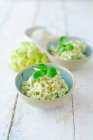 Vegan romanesco risotto with tender oats (low carb) — Stock Photo