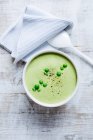 Cream of pea soup — Stock Photo