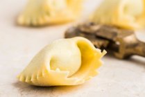 Close-up shot of delicious Uncooked ravioli — Stock Photo