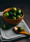 Close-up de delicioso kumquat verde — Fotografia de Stock