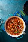 Pork and bean casserole with sage and tomatoes — Stock Photo