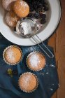 Plan rapproché de délicieux muffins Blackberry — Photo de stock