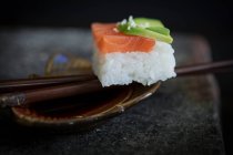Sushi with salmon and avocado (Japan) — Foto stock