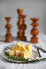 Guimauves à la vanille en chocolat blanc — Photo de stock