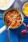 Chilli con carne with carrots — Stock Photo