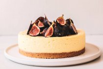 Cheesecake aux Figues, vue rapprochée — Photo de stock