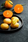 Mochi ice cream with tangerine, traditional Japanese rice sweets — Stock Photo