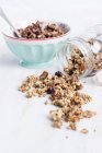 Homemade healthy granola with dates and pumpkin seeds (sugar-free, vegan) — Stock Photo