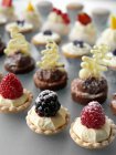 Assorted petit fours close-up view — Stock Photo