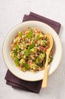 Quinoa salad with green olives and mint — Stock Photo