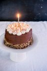 Chocolate Happy Birthday Cake — Stock Photo