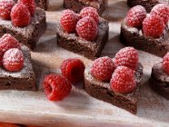 Valentines Day Brownies close-up — стокове фото