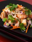 Vietnamese noodle salad with pork and prawns — Stock Photo