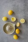 Сока доморощенных органических лимонов — стоковое фото