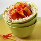 A bowl of szechuan chickem — Stock Photo