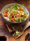 Salad with vegetables and cheese — Stock Photo