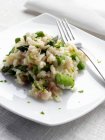 Asparagus Risotto close-up view — Stock Photo