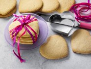 Heart shaped sugar cookies — Stock Photo