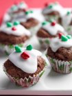 Weihnachten Mini-Muffins Nahaufnahme — Stockfoto
