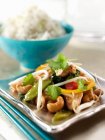 Pollo cinese con riso — Foto stock