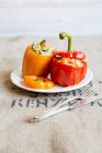 Stuffed peppers close-up view — Stock Photo