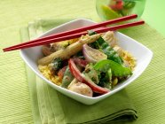 Vegetable stir fry close-up view — Stock Photo