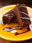 Шоколадный эспрессо вид крупным планом — стоковое фото