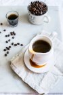 Primo piano di salsa di caffè e cioccolato — Foto stock