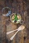 Суп Місо Рамен з грибами шиїтаке, тофу та весняною цибулею — стокове фото