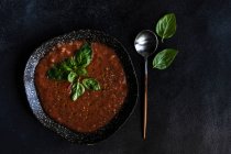 Sopa tradicional de tomate español Gazpacho - foto de stock