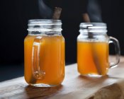 Mulled cider with a cinnamon stick — Stock Photo