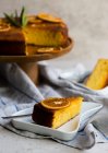 Orange polenta cake, sliced — Stock Photo