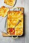 Lasagne with fried vegetables — Stock Photo
